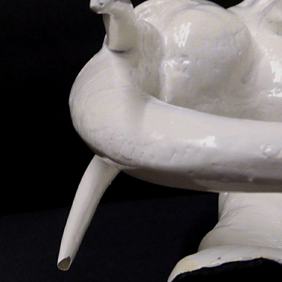 Large Elephant Sculpture Vintage Hand Crafted / Hand Etched / Hand Sculpted - Picture 15 of 16